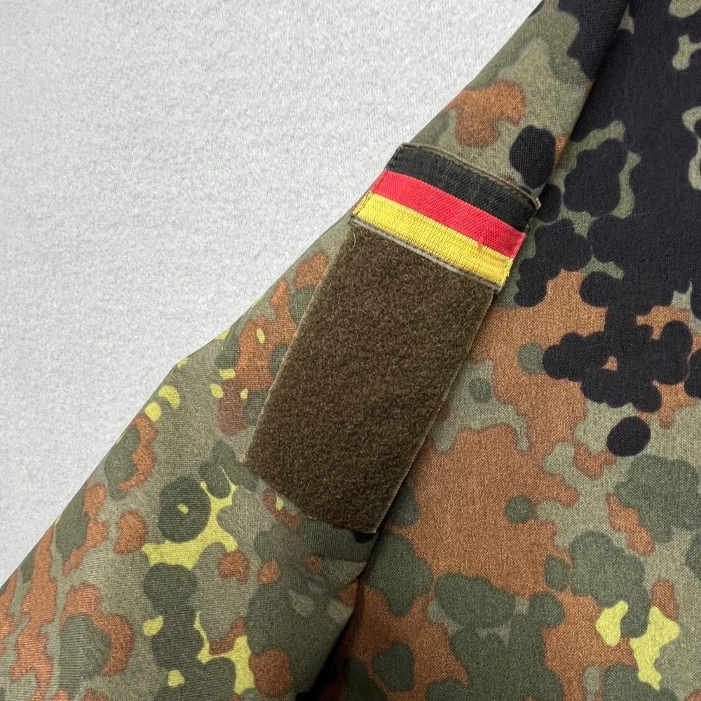 VTG 1994 German Flecktarn Camo Gore Tex Style Rain Parka Jacket 48/50 Bundeswehr